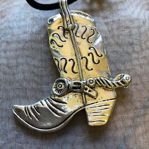 Cowboy boot necklace